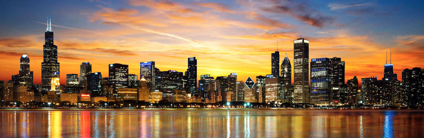 Chicago skyline from Lake Michigan